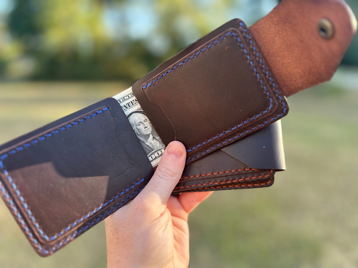 Bear Trap — Handmade Full Grain Leather Wallet - Iron Bear Leather