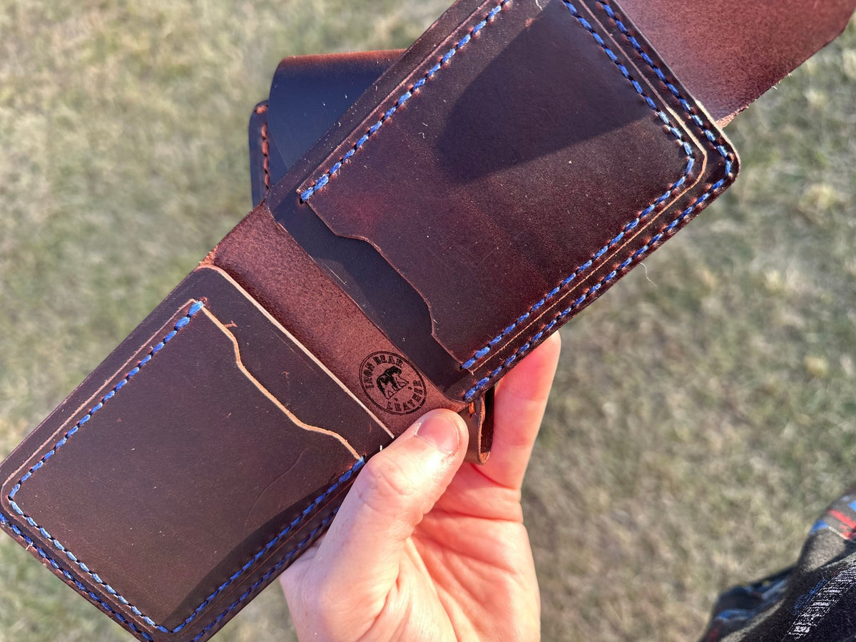 Bear Trap — Handmade Full Grain Leather Wallet - Iron Bear Leather